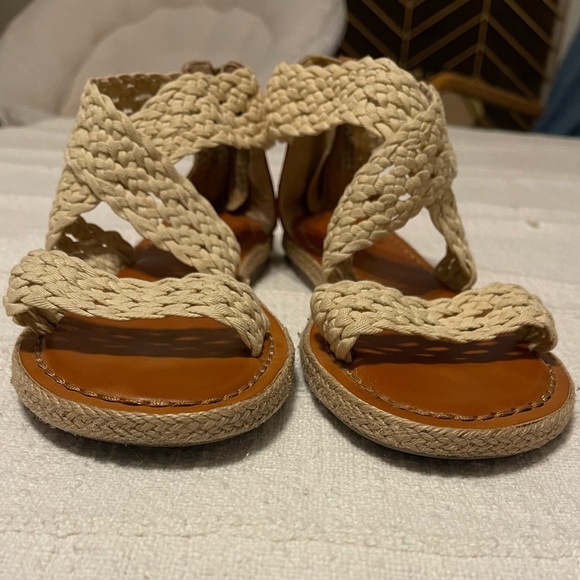 Boho Crochet Flat Summer Open Toe Sandals Women’s 8 - Picture 5 of 10